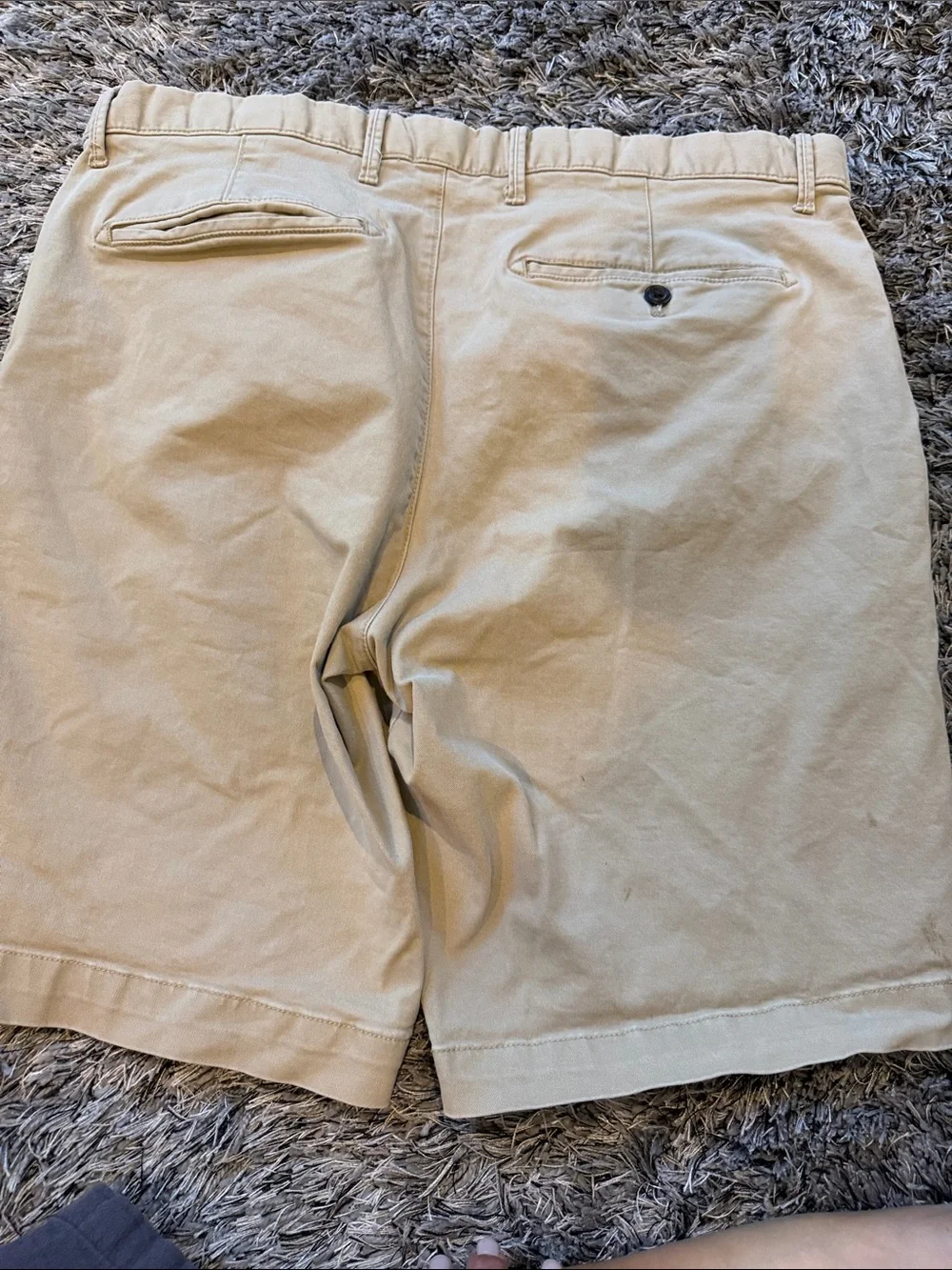GAP Men's Beige Flat-Front Cotton Shorts